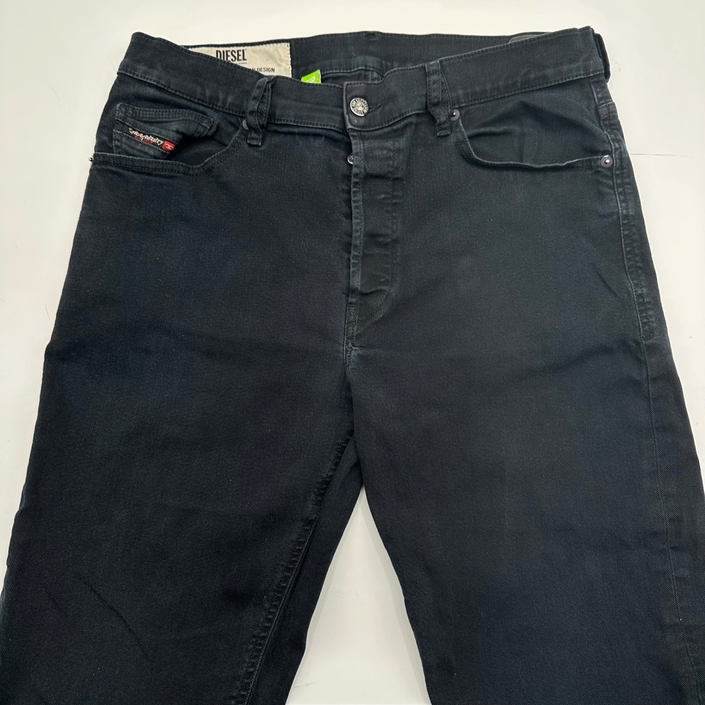 Diesel D-Macs Mens Straight Leg 
Jeans Black Faded Button Fly Size 32x29 Actual